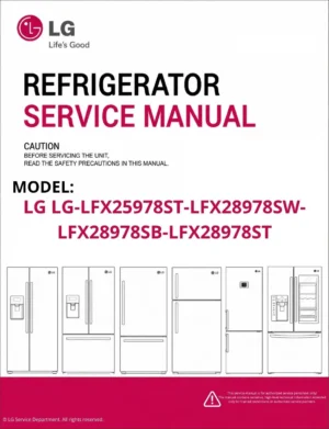 Lg lg lfx25978st lfx28978sw lfx28978sb lfx28978st refrigerator service manual