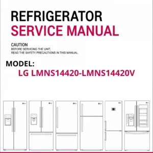 Lg lmns14420 lmns14420v refrigerator service manual cover with model code