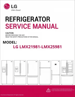 Lg lmx21981 lmx25981 refrigerator service manual