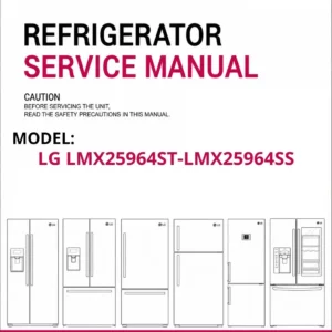 Lg lmx25964st lmx25964ss refrigerator service manual cover with model code