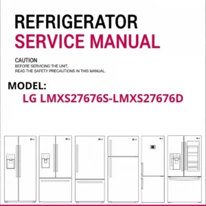 Lg lmxs27676s lmxs27676d refrigerator service manual cover with model code