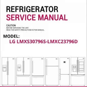 Lg lmxs30796s lmxc23796d refrigerator service manual cover with model code