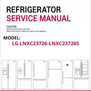 Lg lnxc23726 lnxc23726s refrigerator service manual cover with model code