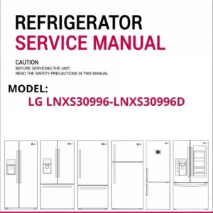 Lg lnxs30996 lnxs30996d refrigerator service manual cover with model code