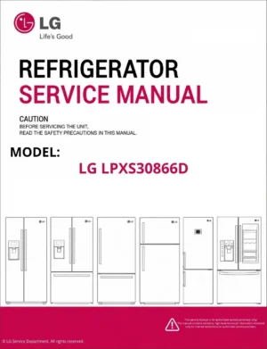 Lg lpxs30866d refrigerator service manual cover with model code
