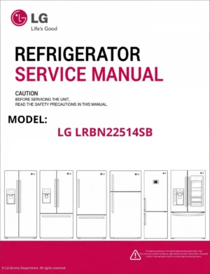 Lg lrbn22514sb refrigerator service manual cover with model code