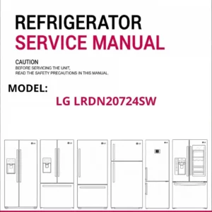 Lg lrdn20724sw refrigerator service manual cover with model code