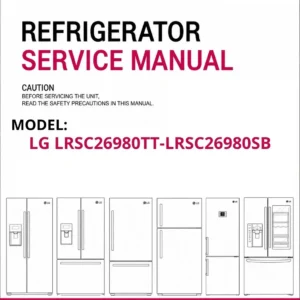 Lg lrsc26980tt lrsc26980sb refrigerator service manual cover with model code