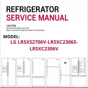 Lg lrsxs2706v lrsxc2306s lrsxc2306v refrigerator service manual cover with model code