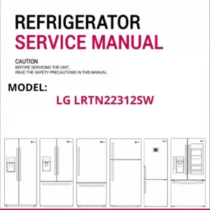 Lg lrtn22312sw refrigerator service manual cover with model code