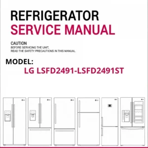 Lg lsfd2491 lsfd2491st refrigerator service manual cover with model code