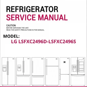 Lg lsfxc2496d lsfxc2496s refrigerator service manual cover with model code