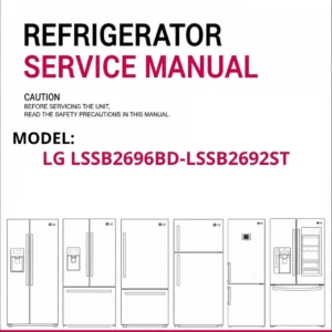 Lg lssb2696bd lssb2692st refrigerator service manual cover with model code
