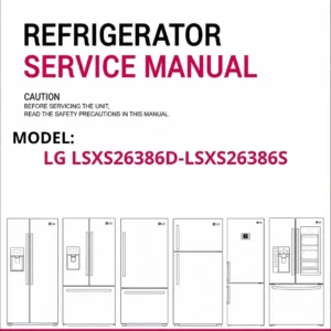 Lg lsxs26386d lsxs26386s refrigerator service manual cover with model code