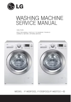 Lg wd 1403fda service manual cover