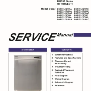 Samsung dmr77lhs service manual cover dishwasher service manual with model codes and service caution notice
