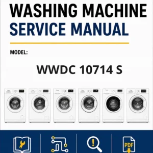 Whirlpool wwdc 10714 s service manual Whirlpool logo, Whirlpool EMEA customer service, model type, publication date, document number and service manual contents