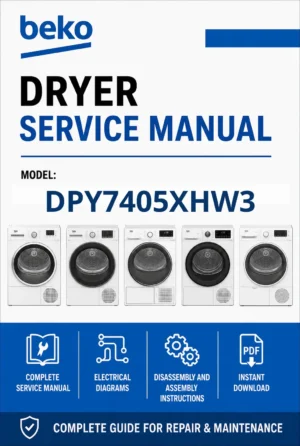 Beko dpy 7405 xhw3 service manual cover