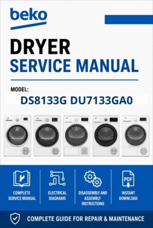 Beko ds 8133 g du7133 ga0 service manual cover