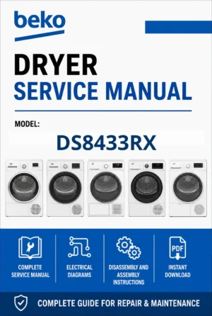 Beko ds 8433 rx service manual cover