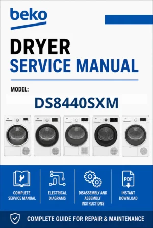 Beko ds 8440 sxm service manual cover