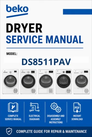 Beko ds8511pav service manual cover