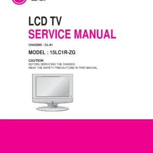 Lg 15lc1r service manual cover with photo's of Beko dryers, model code and contents