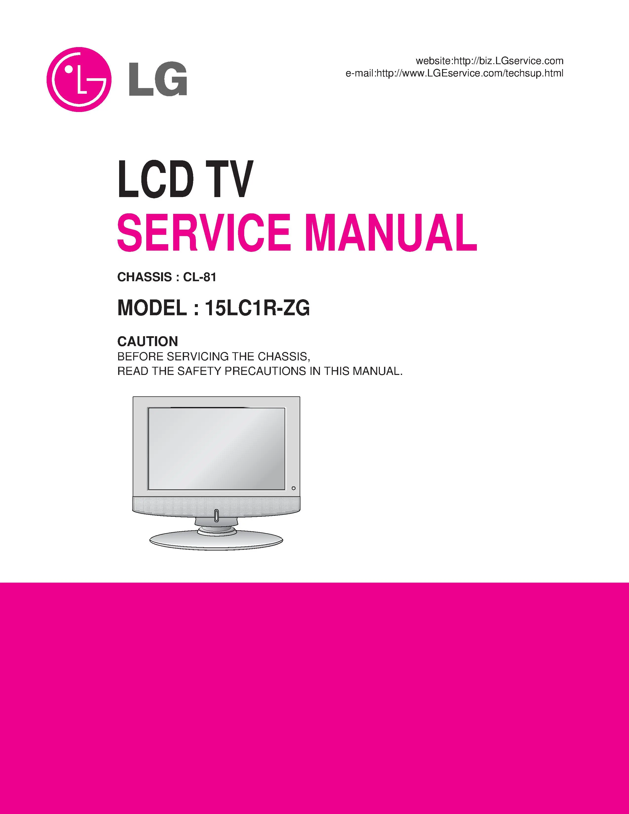 Lg 15lc1r service manual cover with photo's of Beko dryers, model code and contents