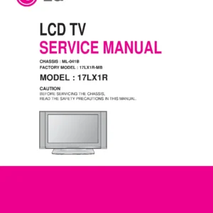 Lg 17lx1r service manual cover with photo's of Beko dryers, model code and contents