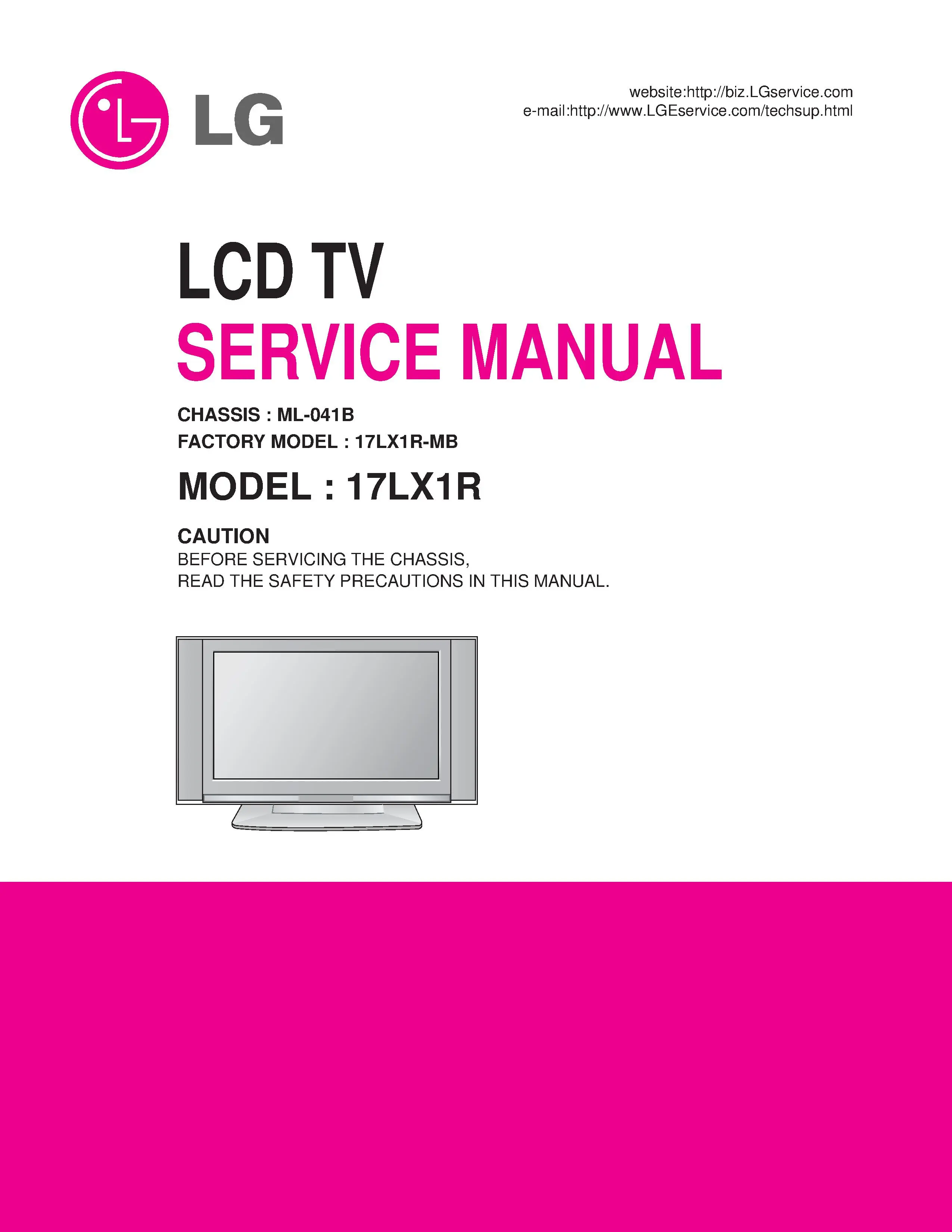 Lg 17lx1r service manual cover with photo's of Beko dryers, model code and contents