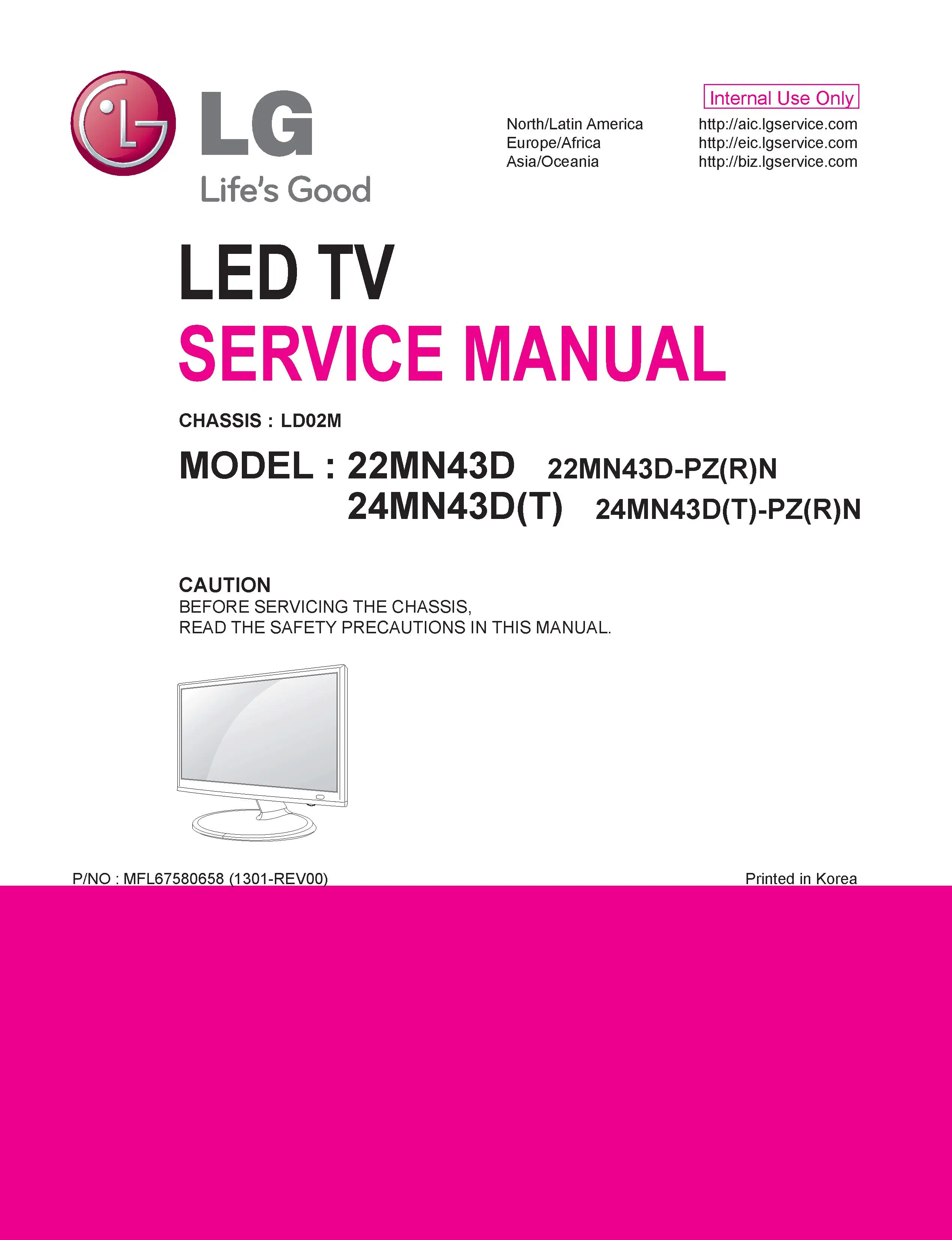 Lg 22mn43d pr service manual cover with photo's of Beko dryers, model code and contents