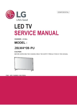 Lg 28lm430b pu service manual cover with photo's of Beko dryers, model code and contents