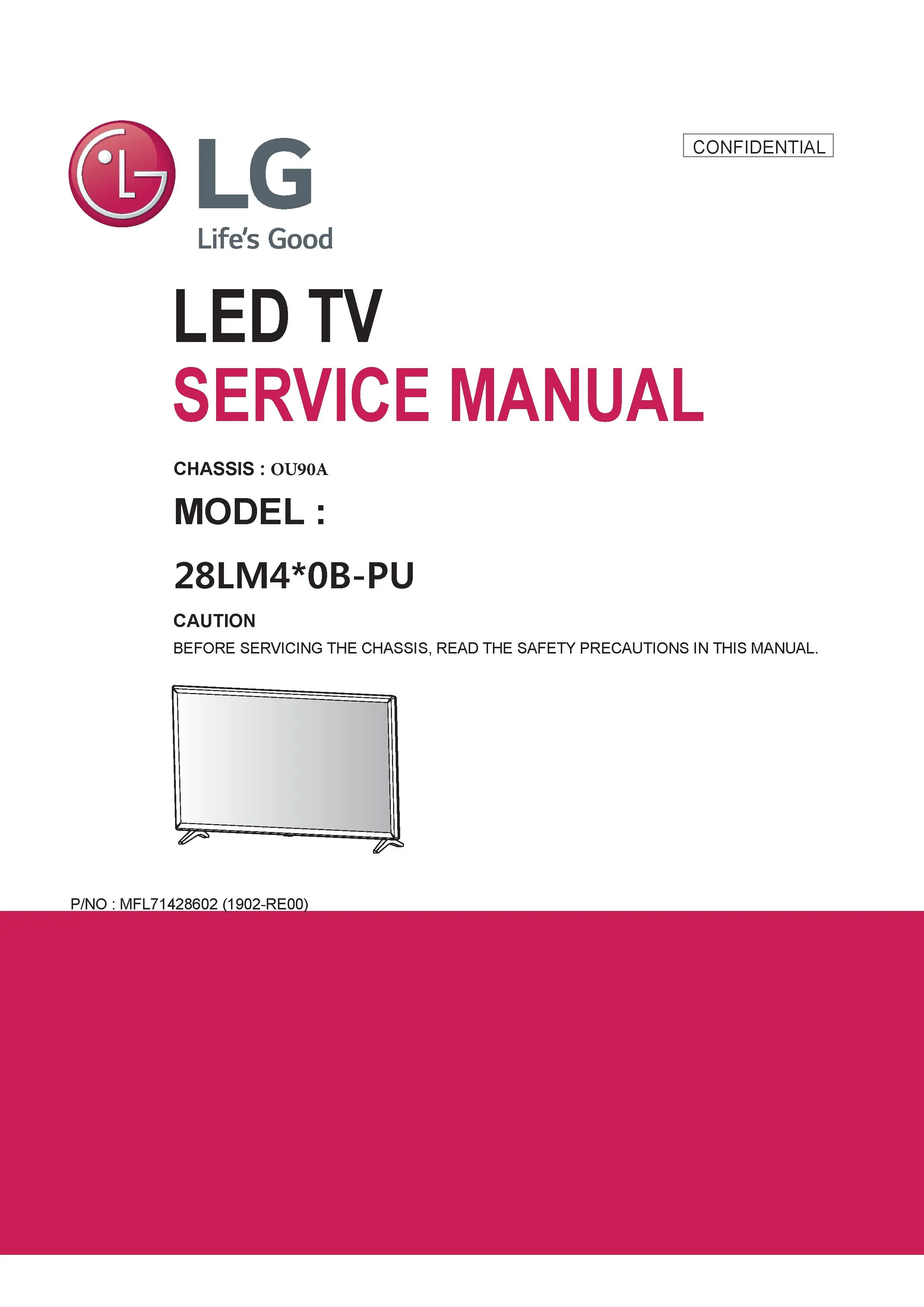 Lg 28lm430b pu service manual cover with photo's of Beko dryers, model code and contents