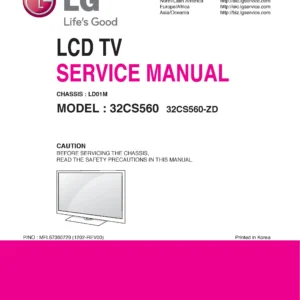 Lg 32cs560 zd service manual cover with photo's of Beko dryers, model code and contents