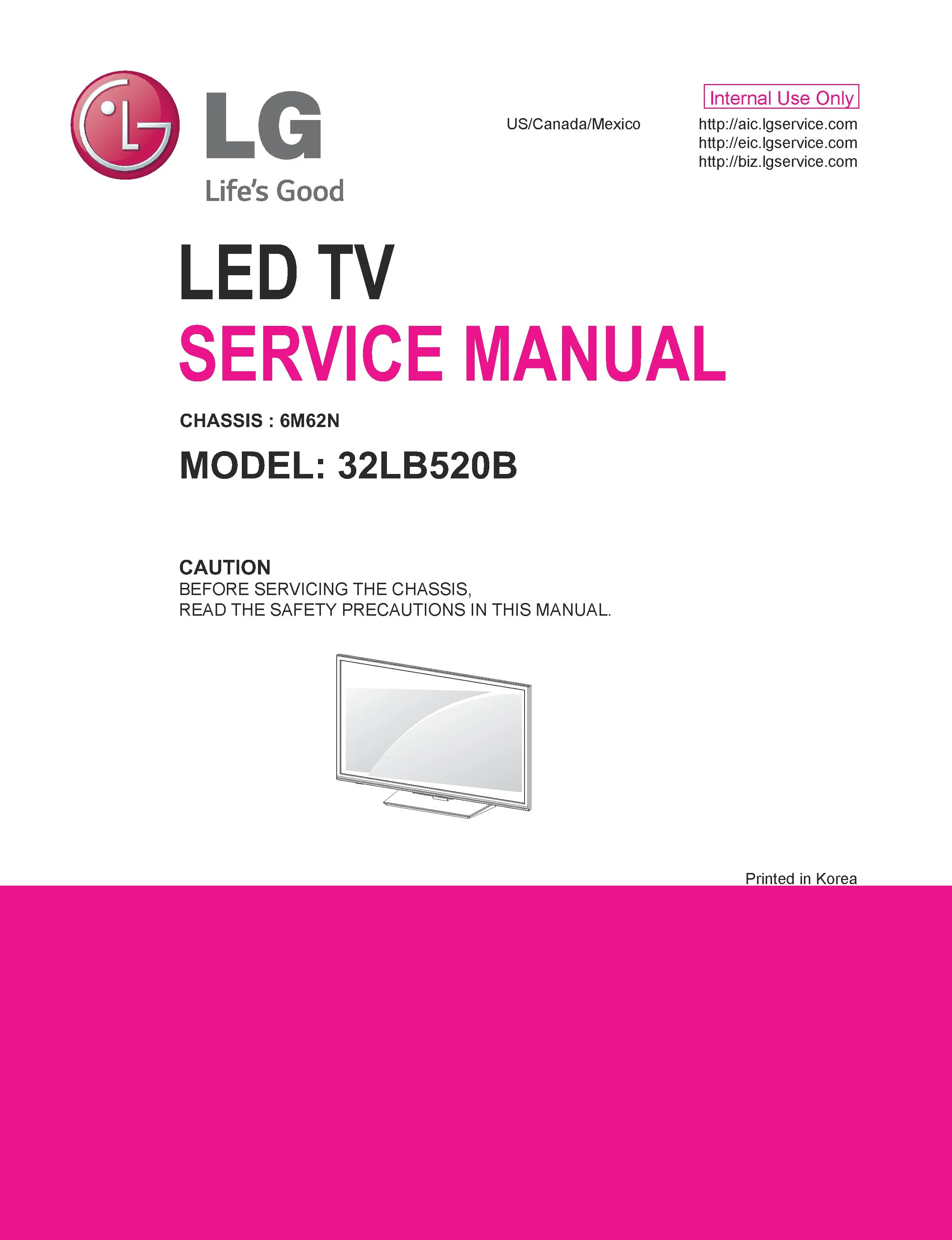 Lg 32lb520b service manual cover with photo's of Beko dryers, model code and contents