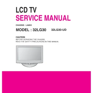 Lg 32lg30 ud service manual cover with photo's of Beko dryers, model code and contents