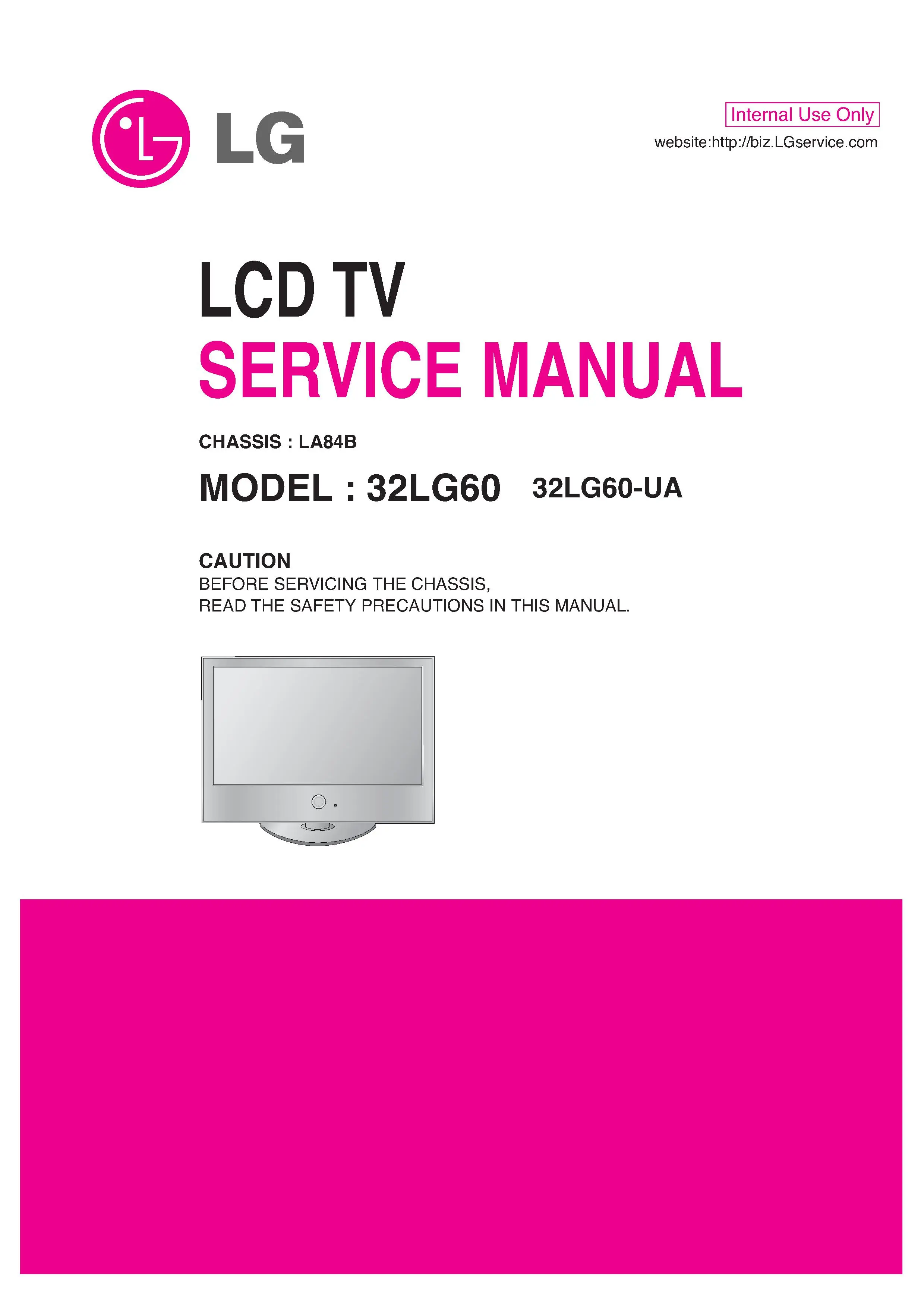Lg 32lg60 service manual cover with photo's of Beko dryers, model code and contents