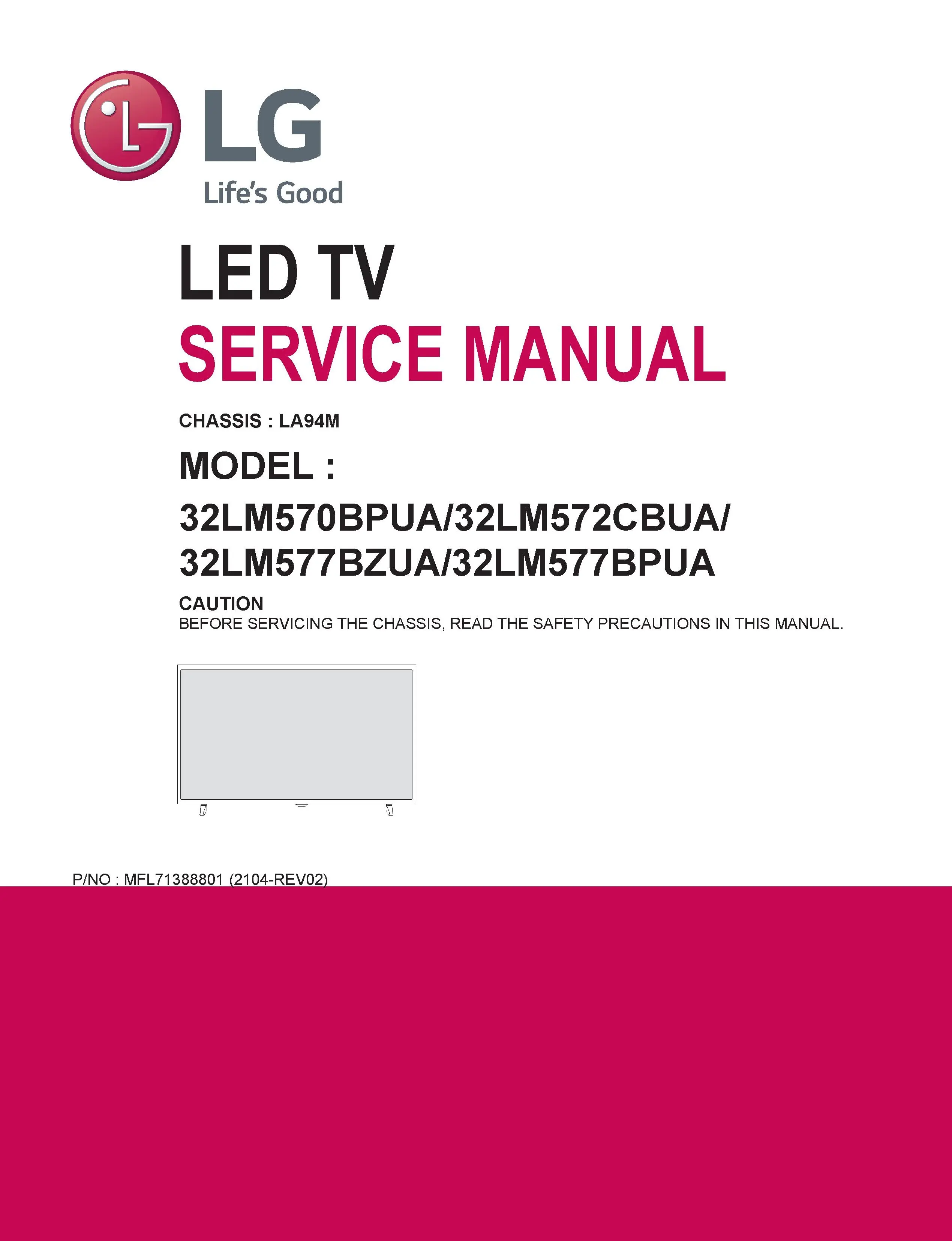 Lg 32lm577bzua 32lm577bpua service manual cover with photo's of Beko dryers, model code and contents