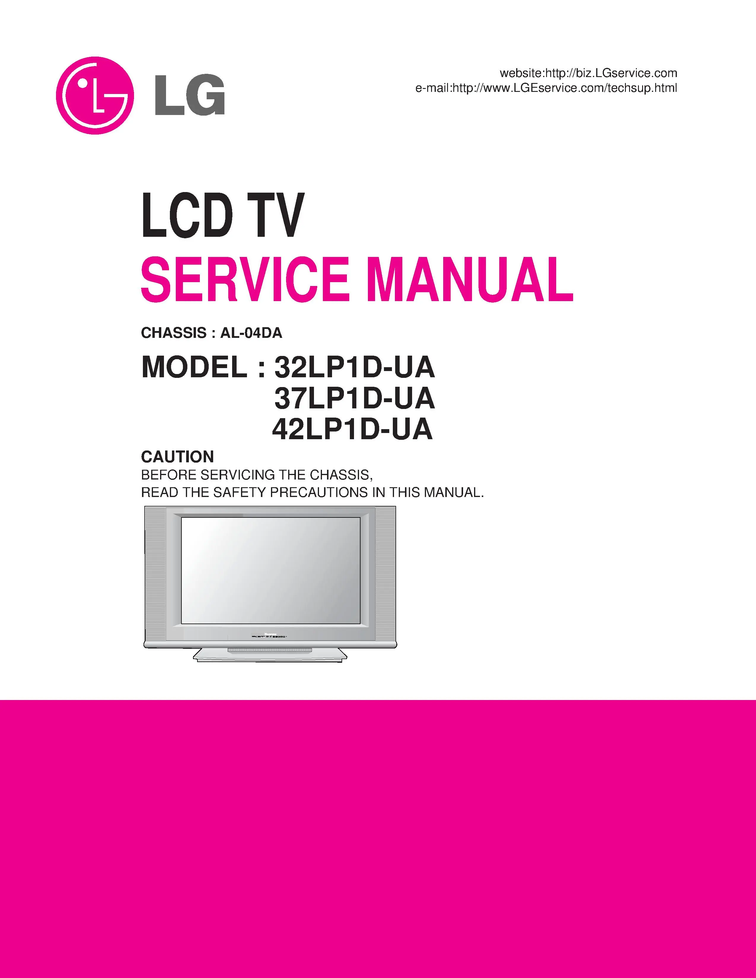 Lg 32lp1d 37lp1d 42lp1d service manual cover with photo's of Beko dryers, model code and contents