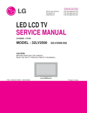 Lg 32lv2500 dg service manual cover with photo's of Beko dryers, model code and contents