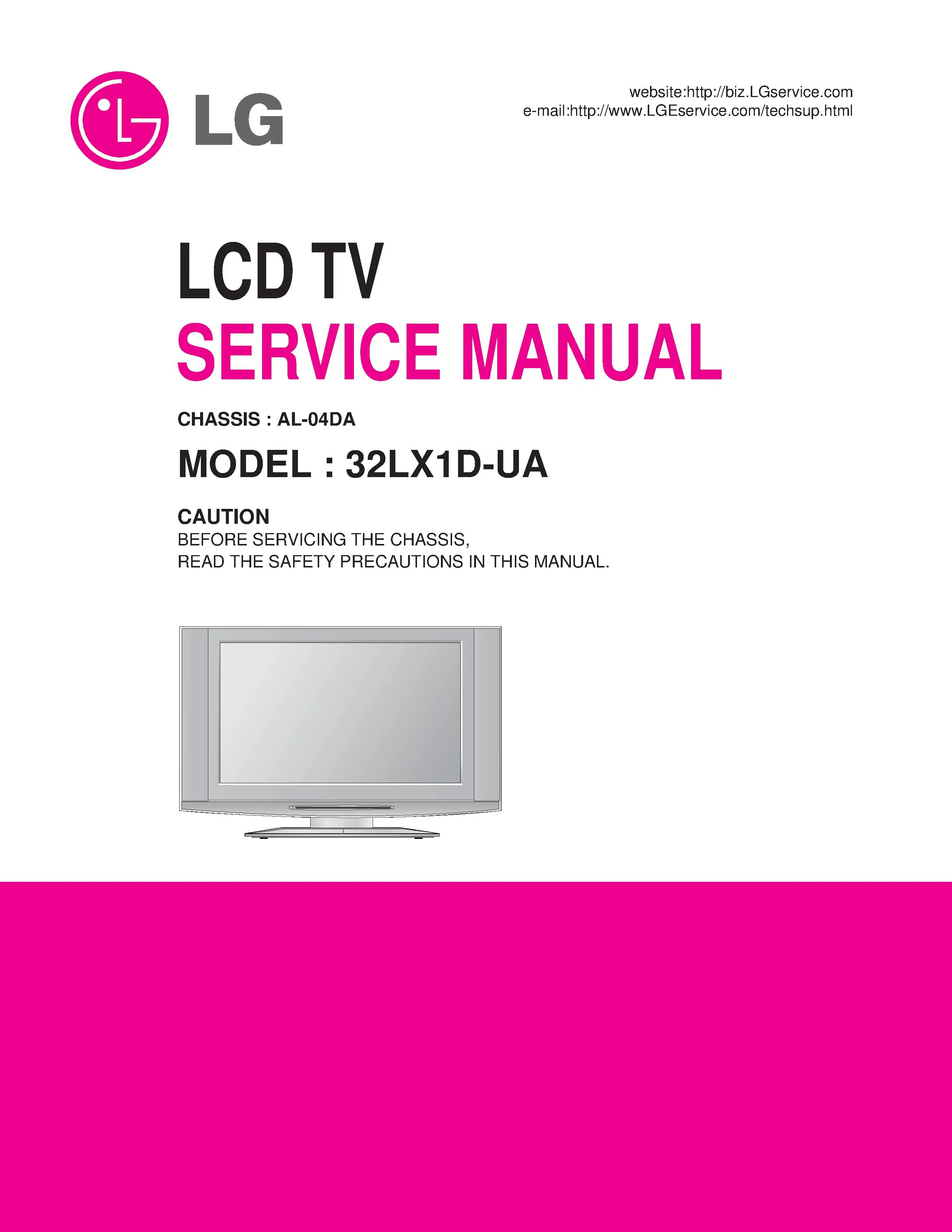 Lg 32lx1d service manual cover with photo's of Beko dryers, model code and contents
