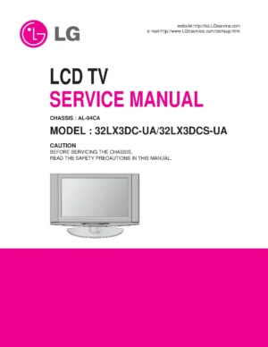 Lg 32lx3dc 32lx3dcs service manual cover with photo's of Beko dryers, model code and contents