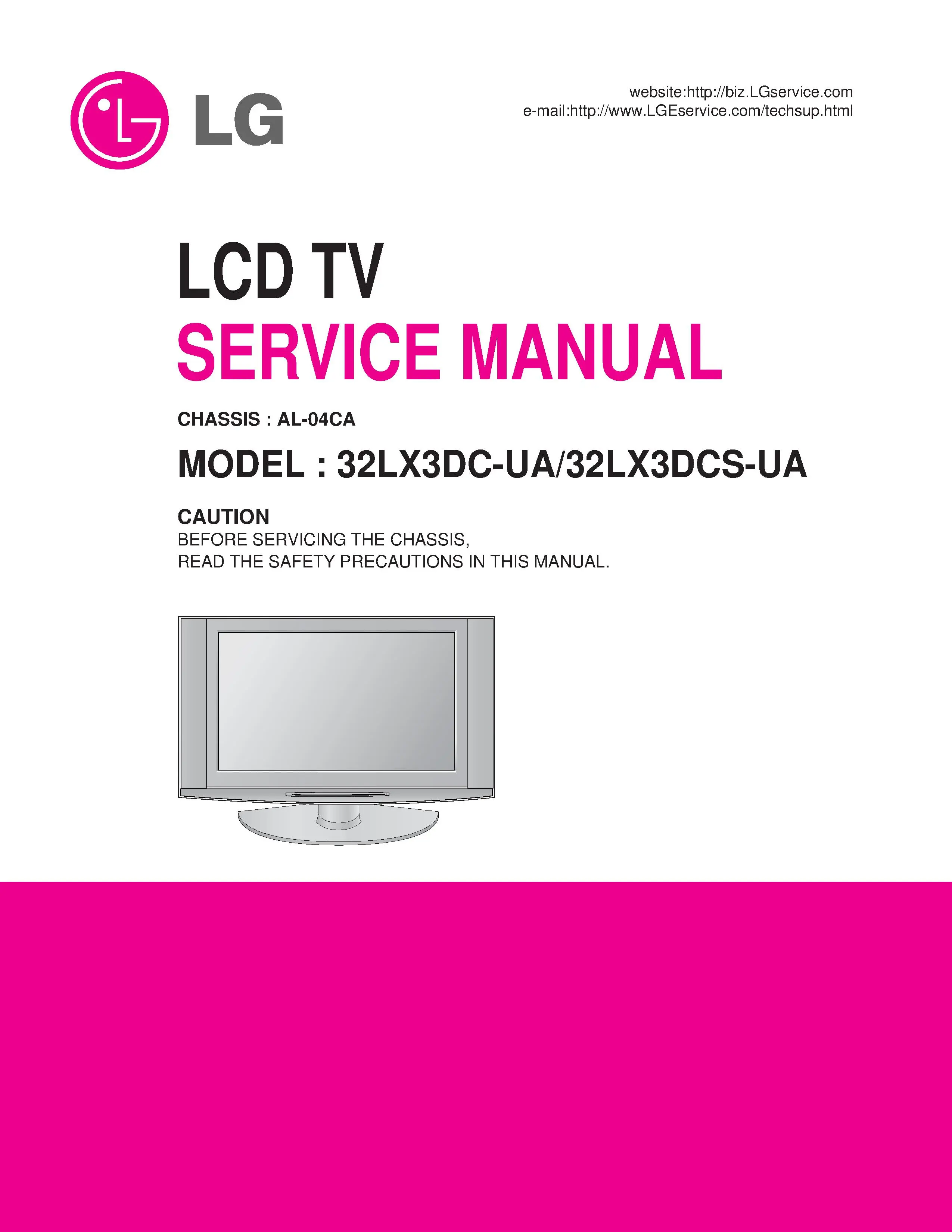 Lg 32lx3dc 32lx3dcs service manual cover with photo's of Beko dryers, model code and contents