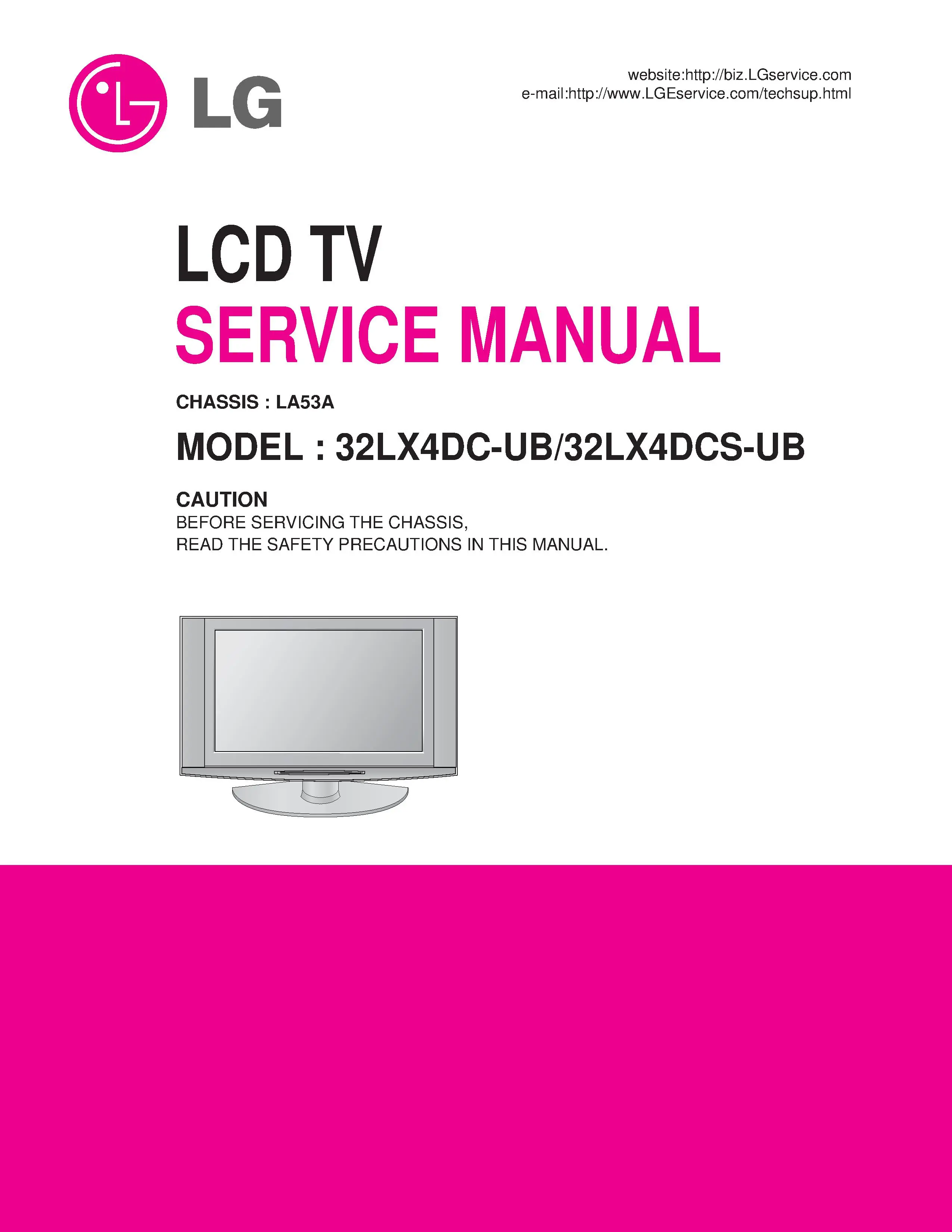 Lg 32lx4dc 32lx4dcs service manual cover with photo's of Beko dryers, model code and contents