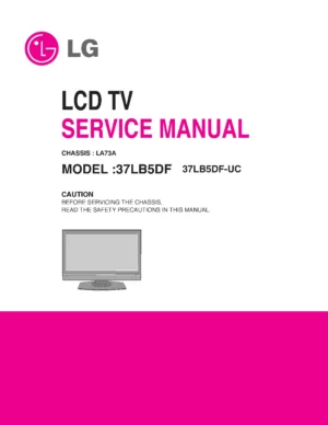 Lg 37lb5df uc service manual cover with photo's of Beko dryers, model code and contents