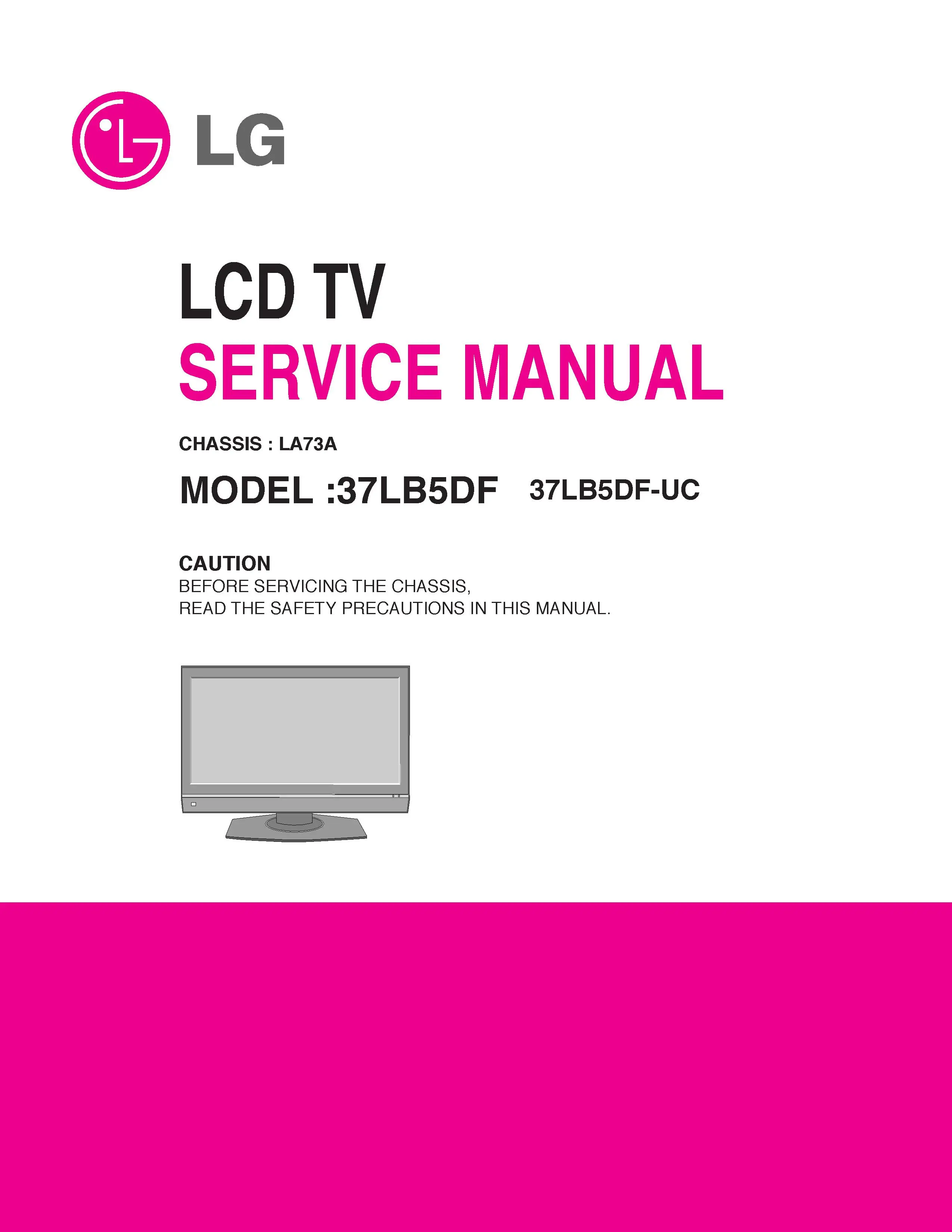 Lg 37lb5df uc service manual cover with photo's of Beko dryers, model code and contents
