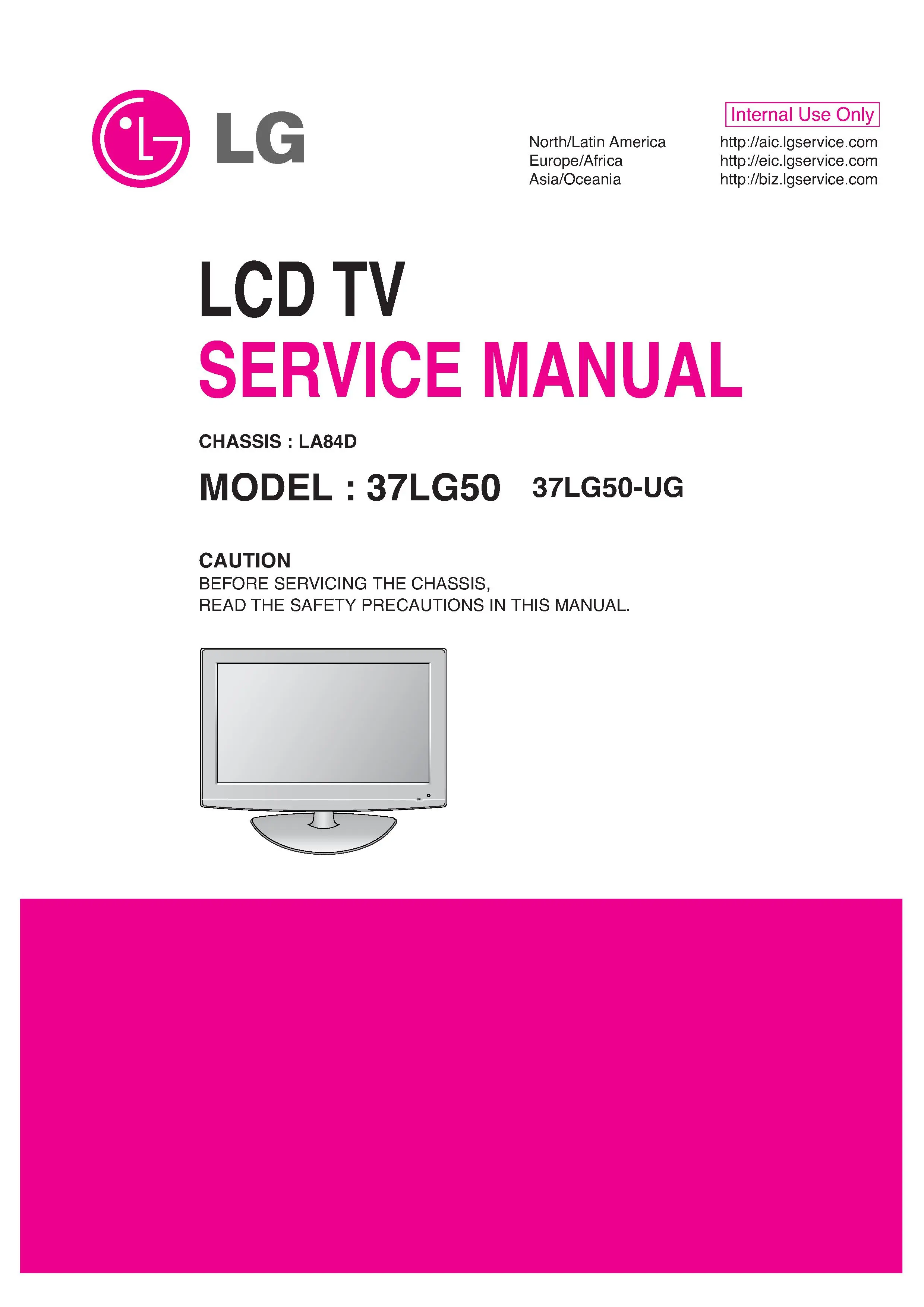 Lg 37lg50 ug service manual cover with photo's of Beko dryers, model code and contents
