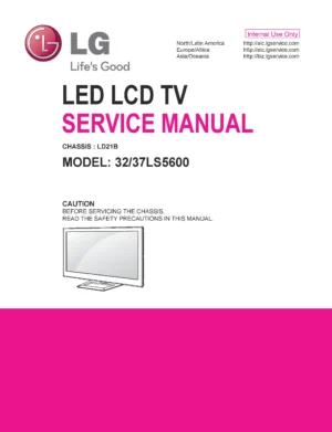 Lg 37ls5600 cb service manual cover with photo's of Beko dryers, model code and contents