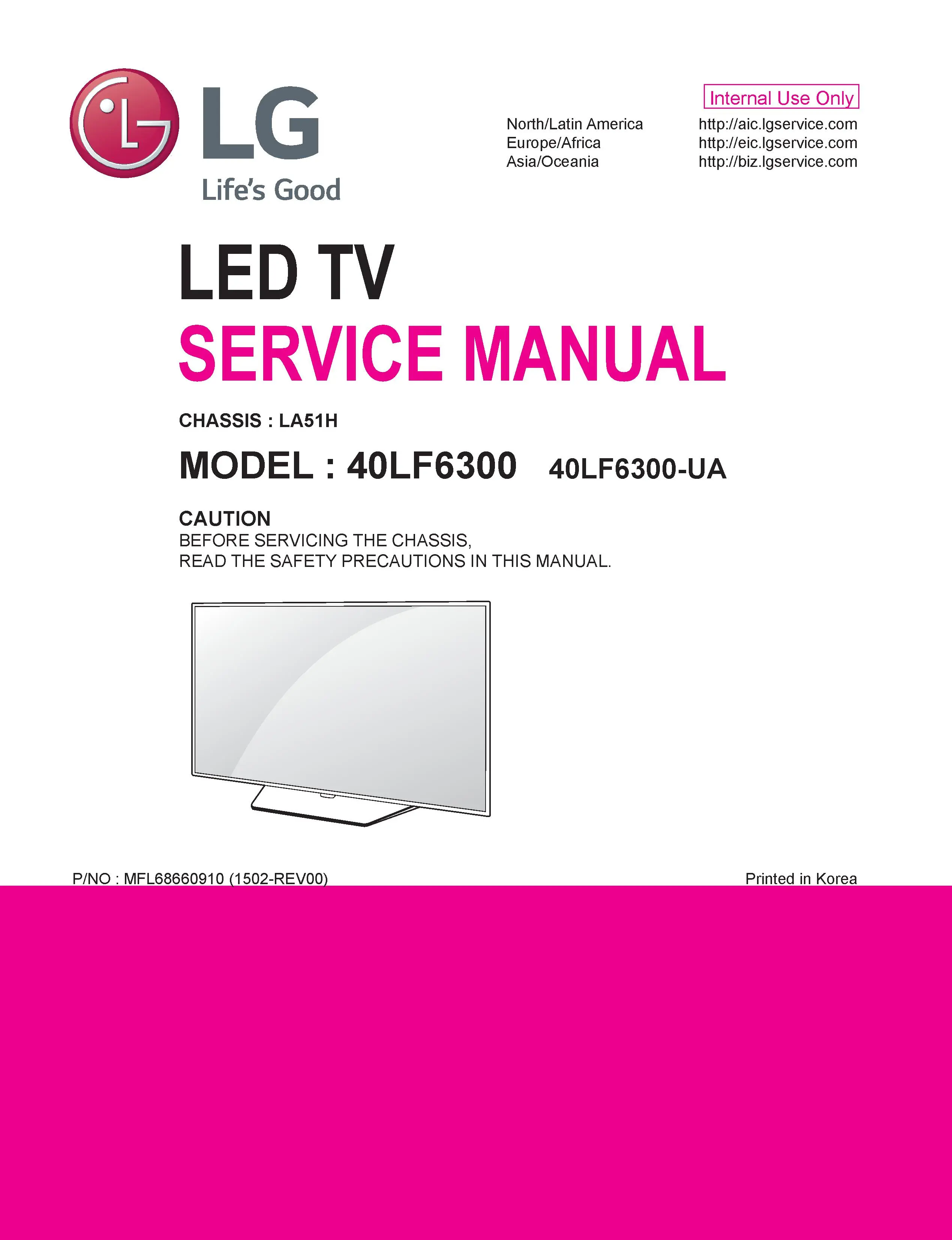 Lg 40lf6300 service manual cover with photo's of Beko dryers, model code and contents