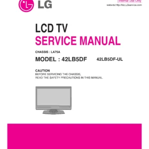 Lg 42lb5d ul service manual cover with photo's of Beko dryers, model code and contents